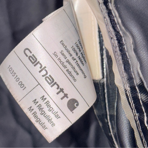 Carhartt Men’s Medium Black Hooded‎ Windbreaker Jacket Fair Condition - Picture 9 of 12